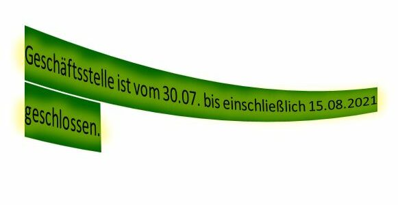 Geschäftsstelle macht Ferien 2021